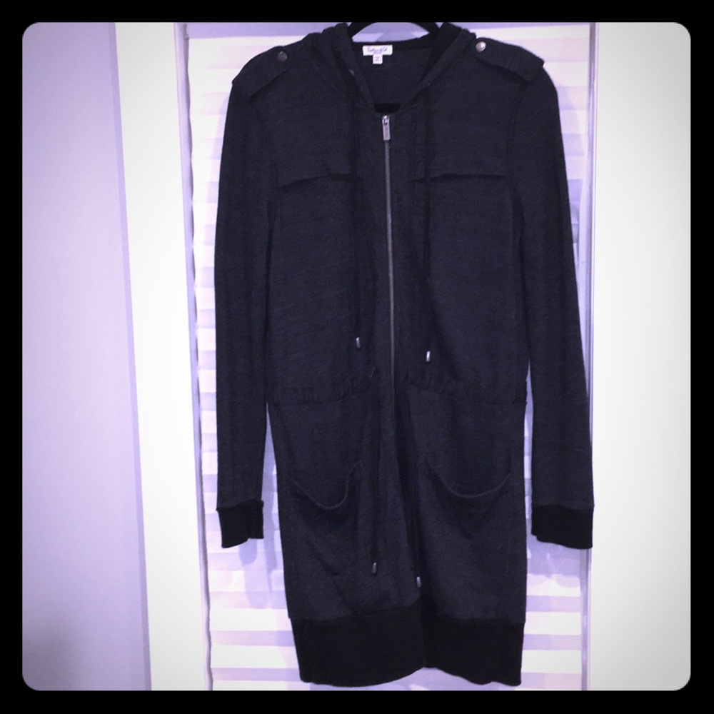 Black jacket with hood